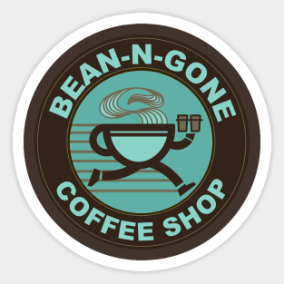 Bean N Gone Coffee Shop Sticker